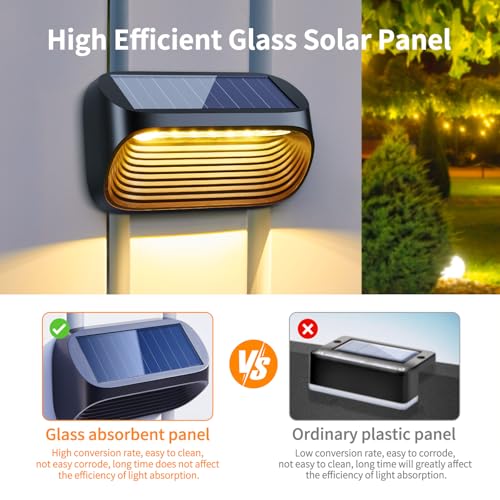 6 Pack Solar Fence Lights with 3 Modes A208396