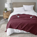 Berry Red Queen Electric Fleece Heated Blanket L249
