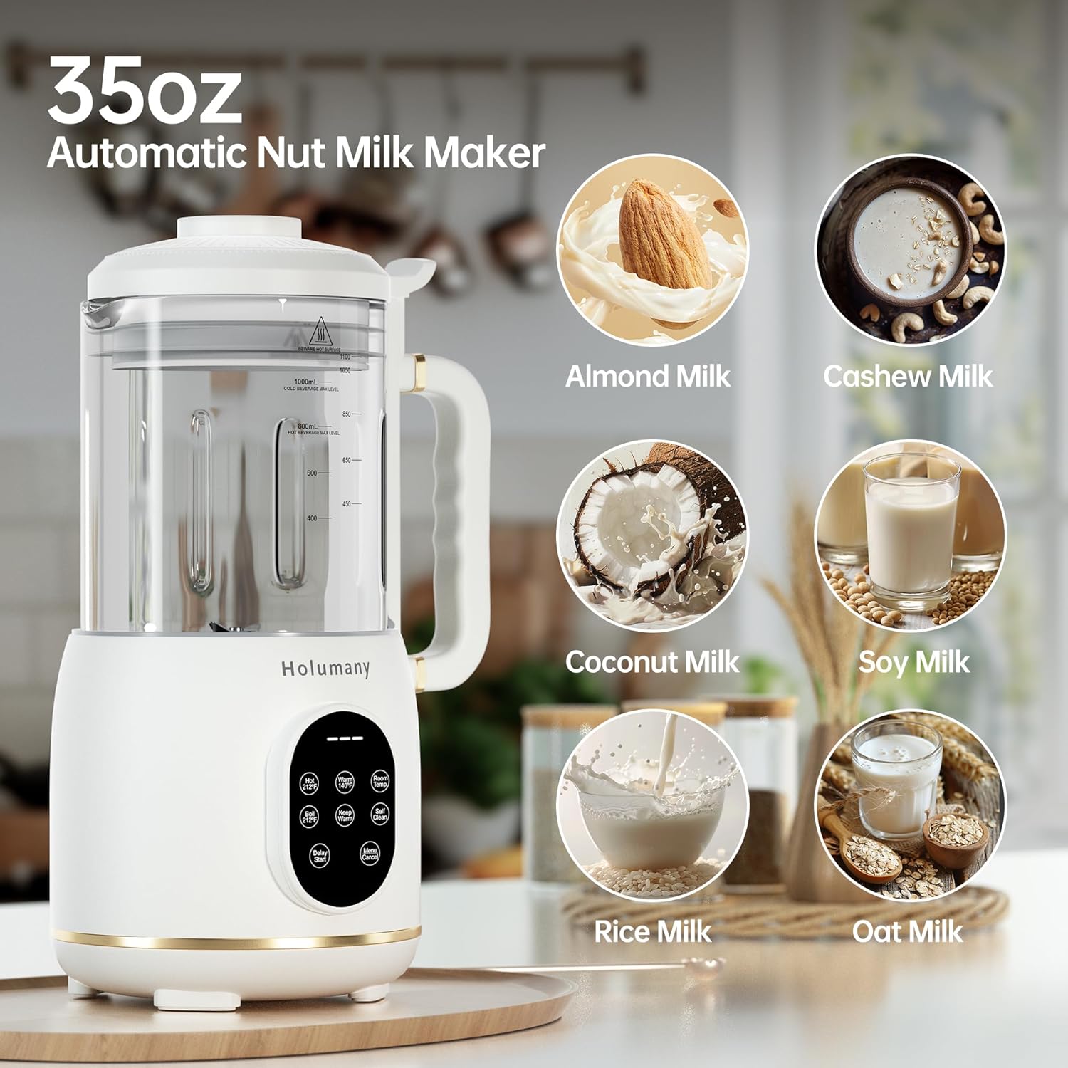 35oz Automatic Soy Milk Maker (White) M35081