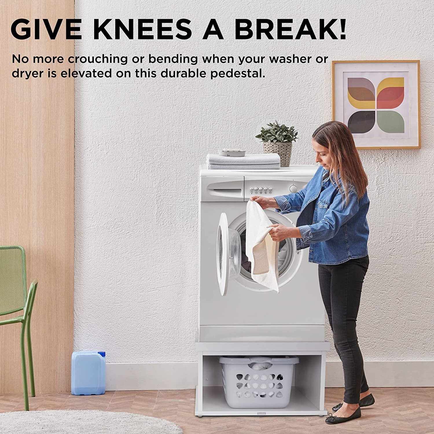 Wooden Laundry Pedestal P4862
