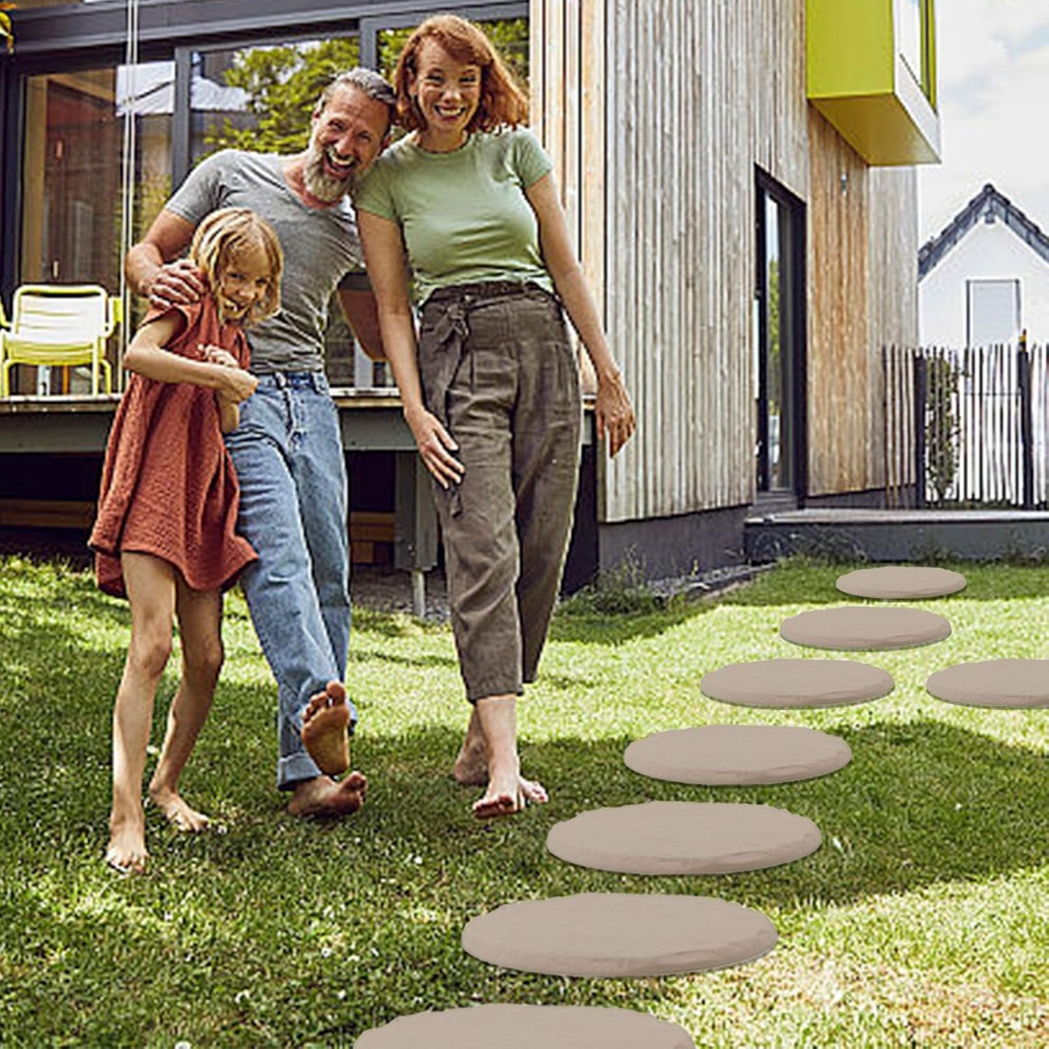 Beige Limestone Resin Garden Stepping Stones M5416