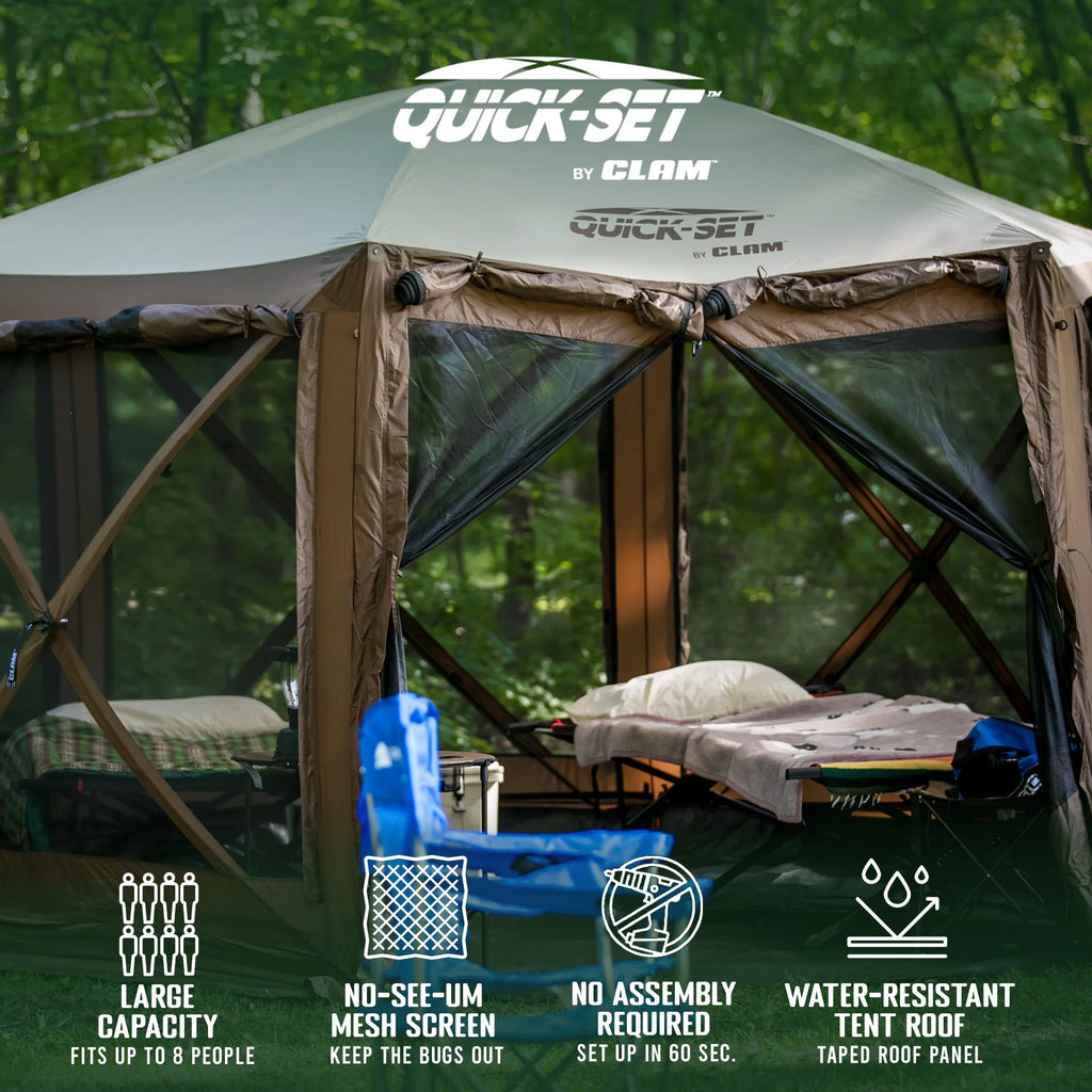 12.5' Portable Outdoor Gazebo Canopy Tent with Floor Tarp H26922