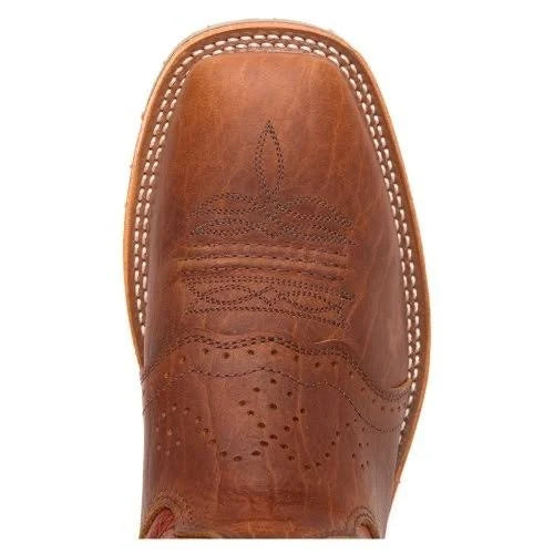 Brown Wide Square Toe Men's Boots I2634
