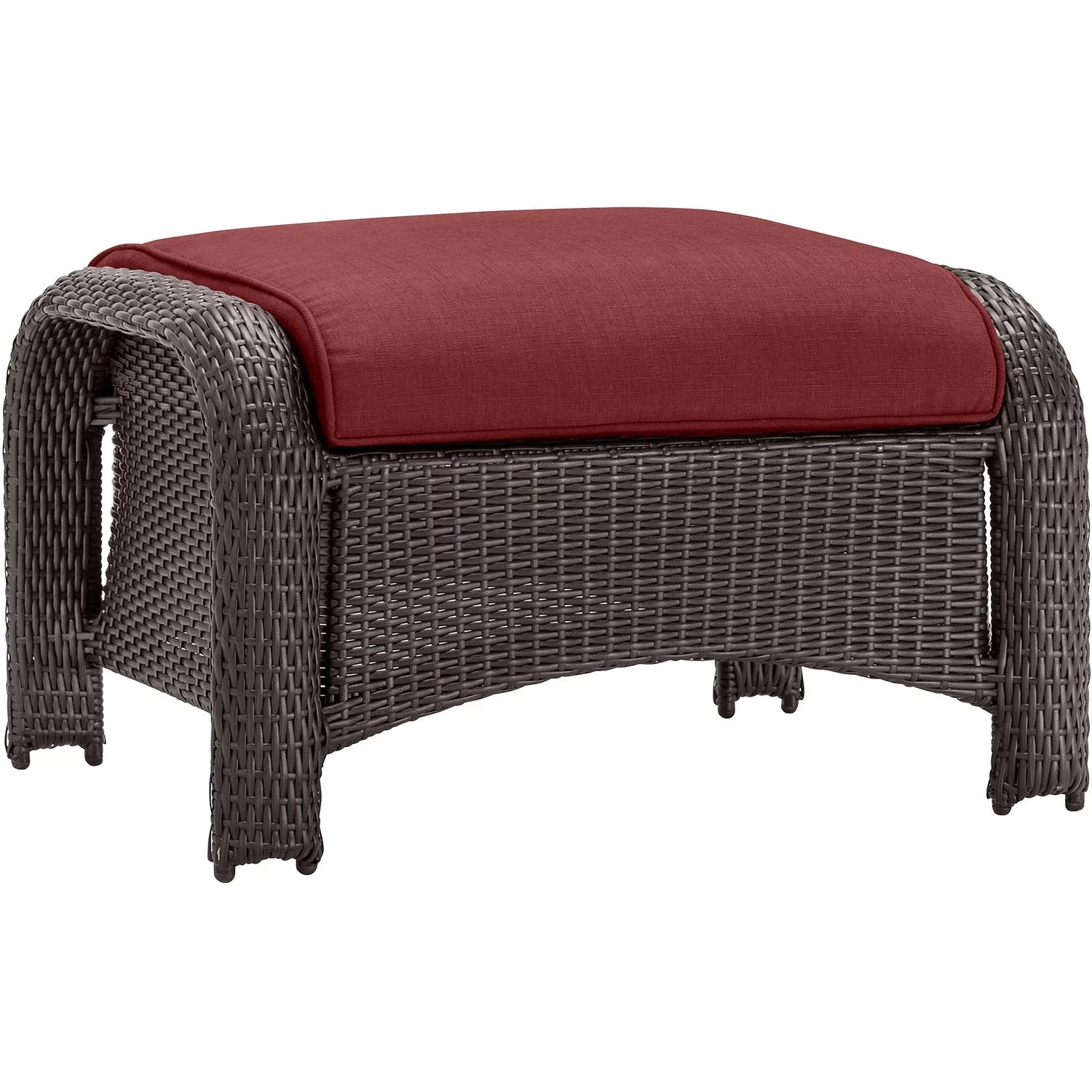 6-Piece Wicker Outdoor Conversation Set, Crimson Red Q21132