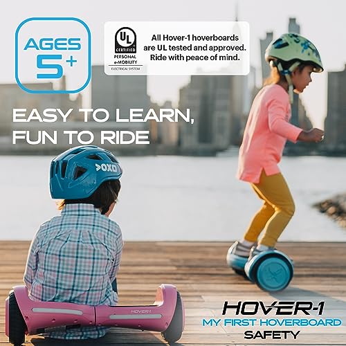 Electric Self-Balancing Hoverboard with 5 mph Max Speed, Dual 150W Motors, 6.3” Tires, 3 Miles Max Range, and LED Headlights Y3372