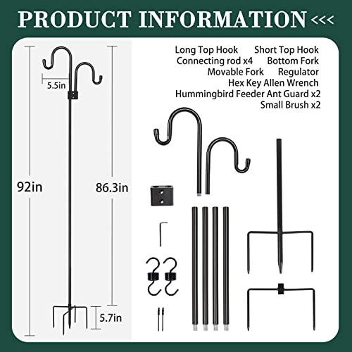 92 Inch Heavy Duty Shepherds Hook for Bird Feeders M633596