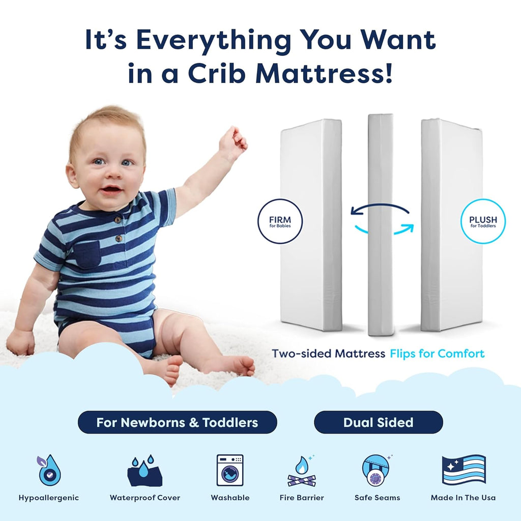 Firm Dual Sided Waterproof Crib Mattress B124