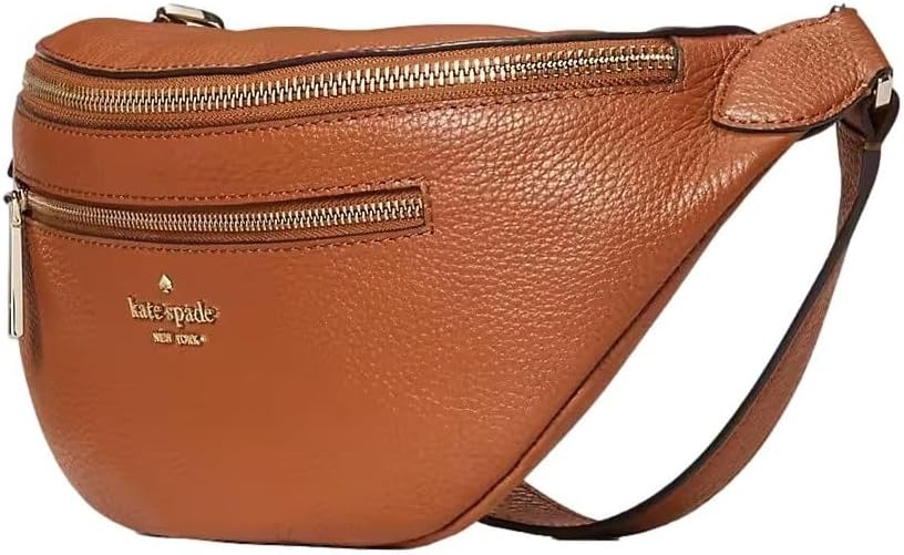 Leather Belt Bag Fanny Pack in Warm Gingerbread U927