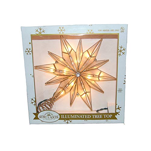 10-Light 12-Point Capiz Star Treetop F595