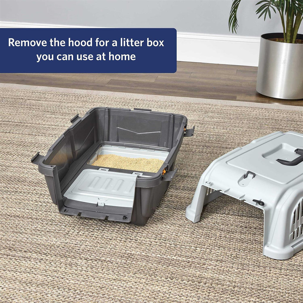 Plastic Cat Carrier with Integrated Litter Pan Z53130