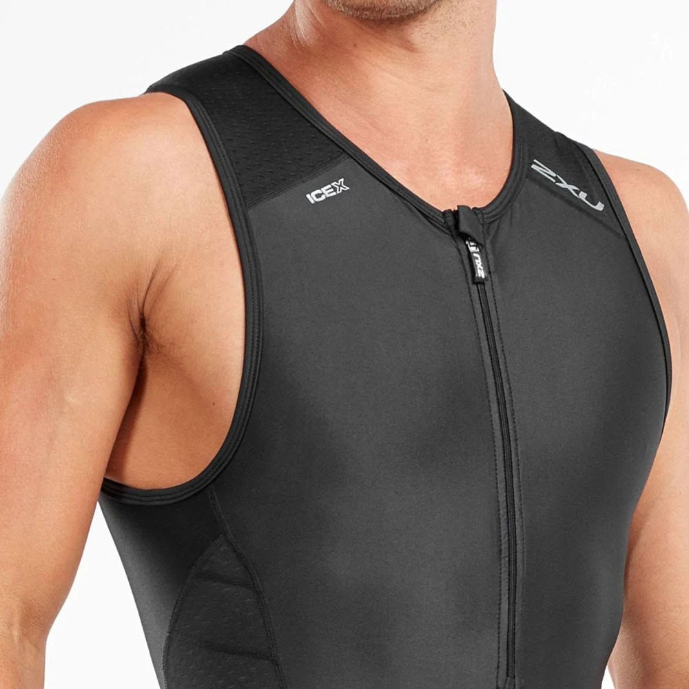 Black Front Zip Trisuit A278