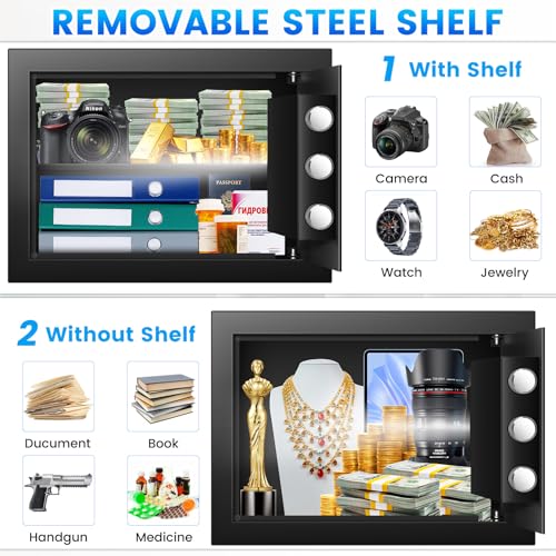 2.5 Cu ft Steel Security Safe with Programmable Keypad Lock O6050