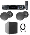 6.5" Black Ceiling Speaker Bluetooth Receiver Subwoofer Z4232
