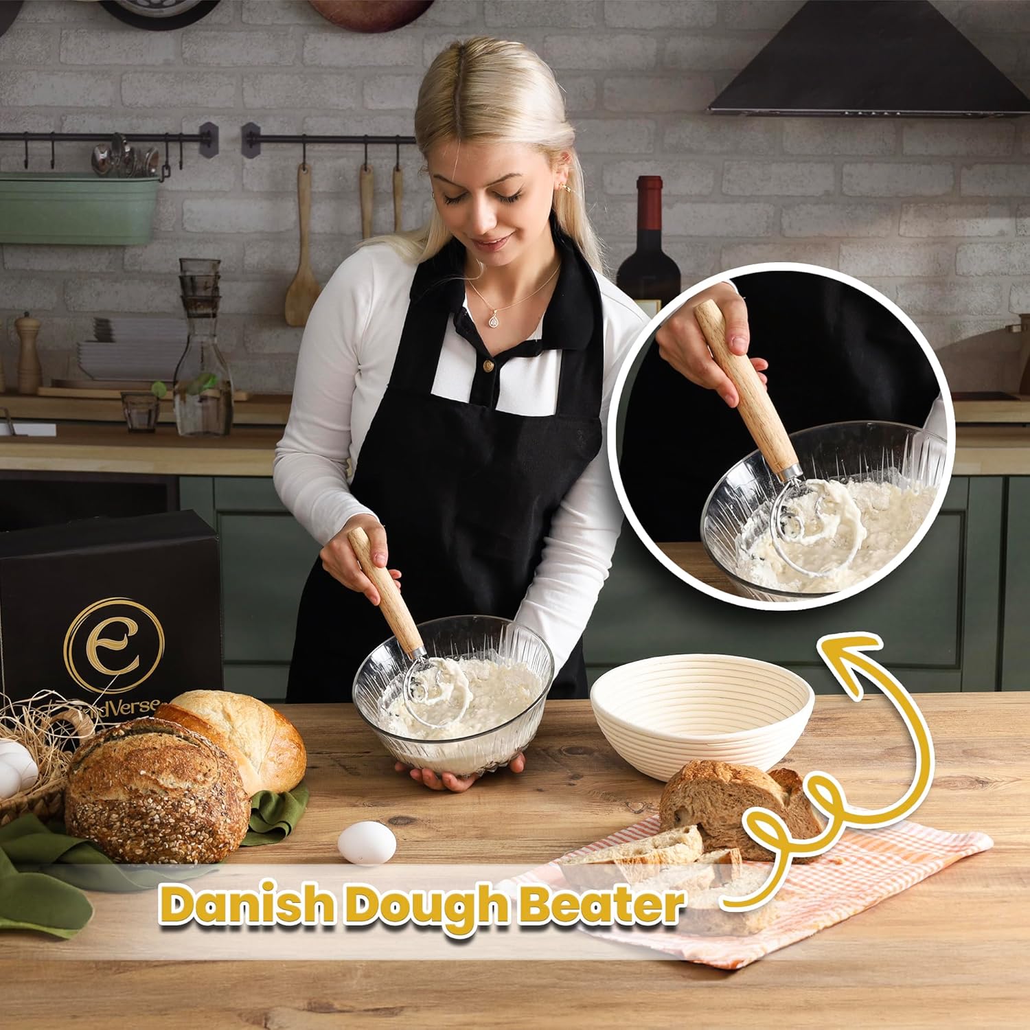 Round 9 inch Sourdough Proofing Basket J638041