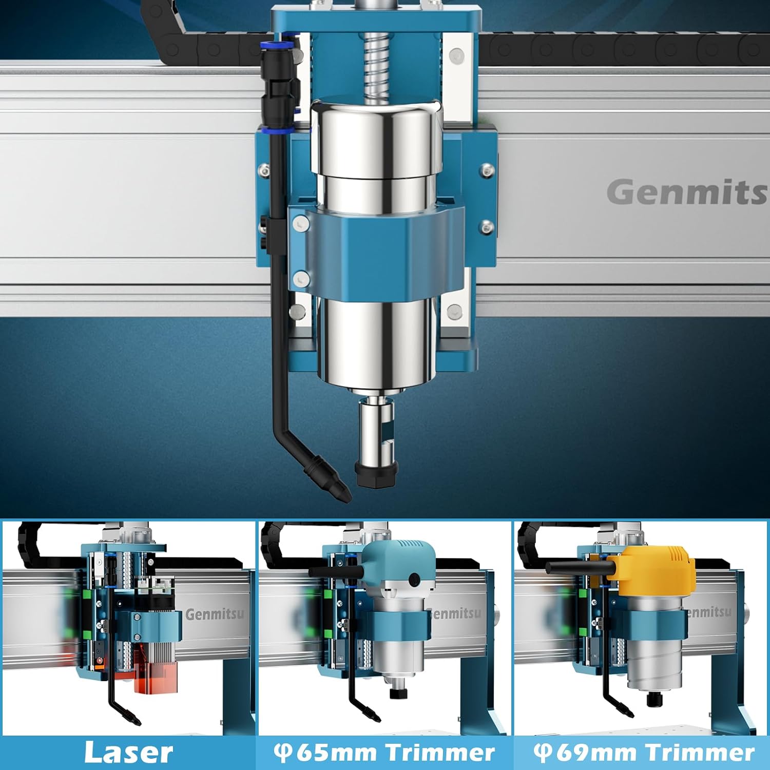 CNC Router Machine with 4th Axis Rotary Module Kit D177