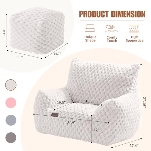 Giant Bean Bag Sofa Chair with Foot Rest N57866