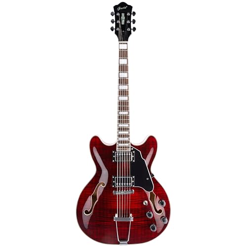 Black Semi-Hollow Body Electric Guitar L35388