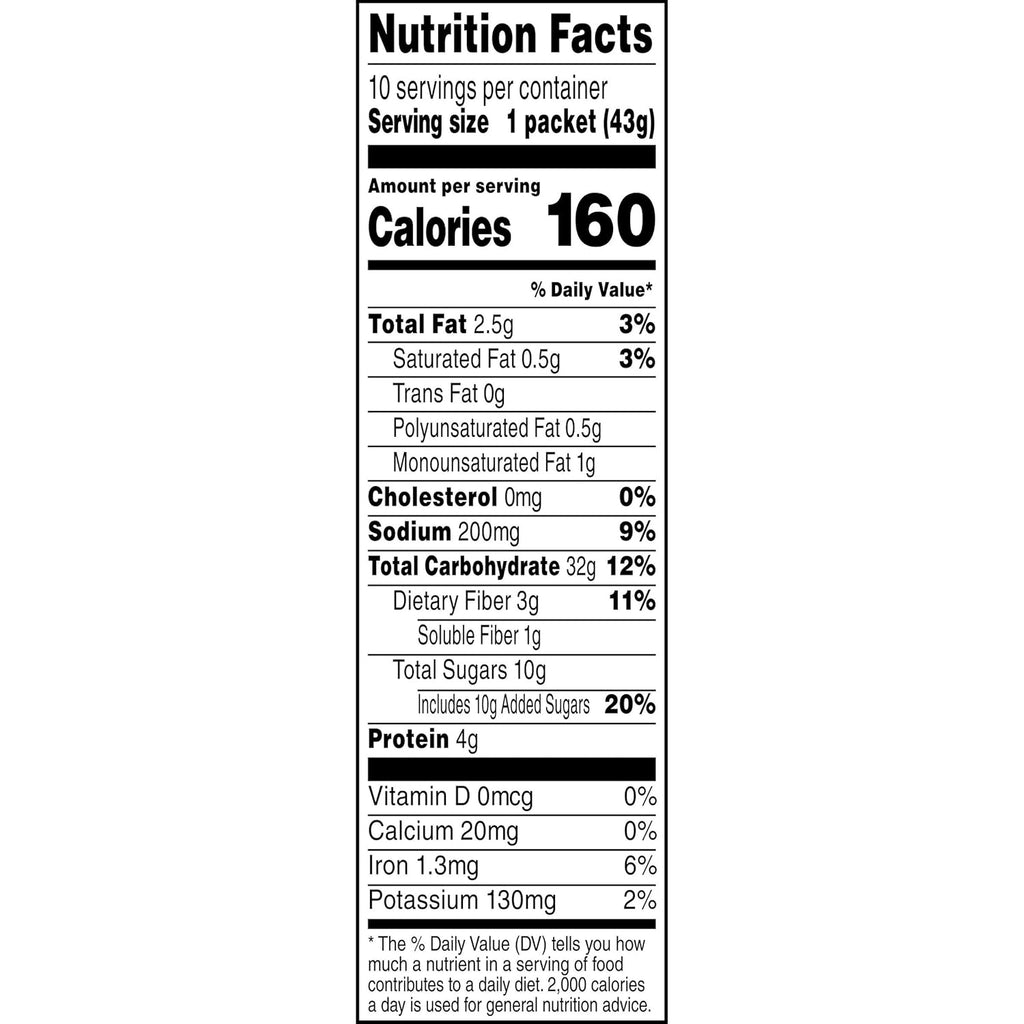 Cinnamon and Spice Instant Oatmeal, 1.51 Ounce (Pack of 10) V9815