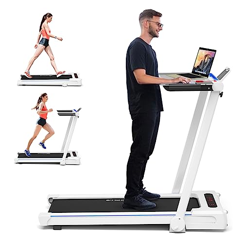 3-in-1 Folding Electric Treadmill with Large Desk Q3284