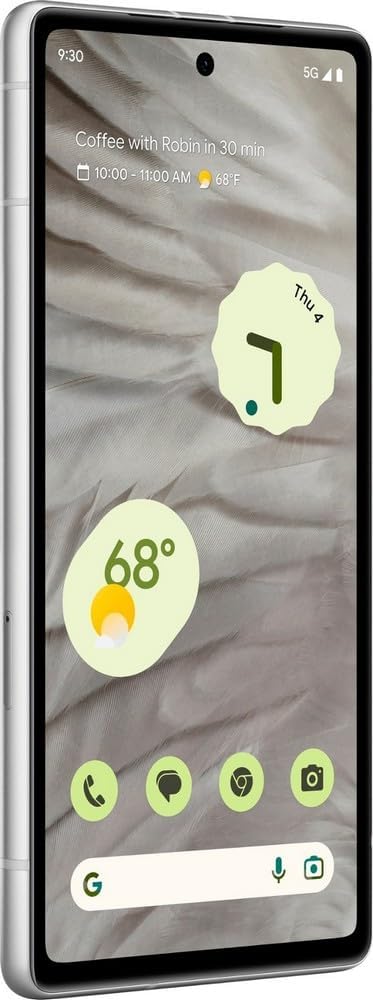 Unlocked Android Cell Phone with Wide Angle Lens and 24-Hour Battery - 128 GB - Snow I61704
