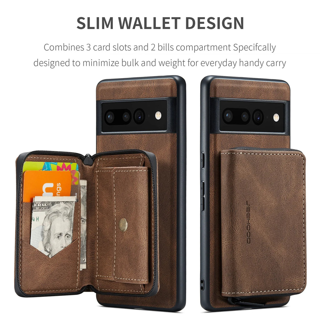 Brown Wallet Case for Google Pixel Fold 5G with Screen Protector V812073