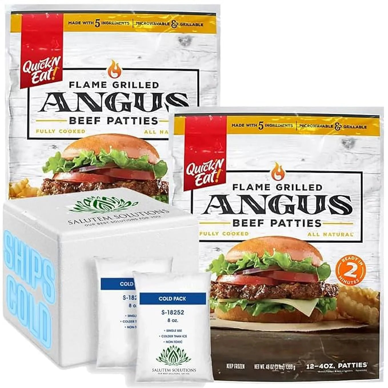 12 ct Fully Cooked Burgers E6542