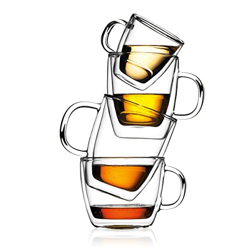 10oz Double Wall Insulated Glass Mug Set of 2 A768013