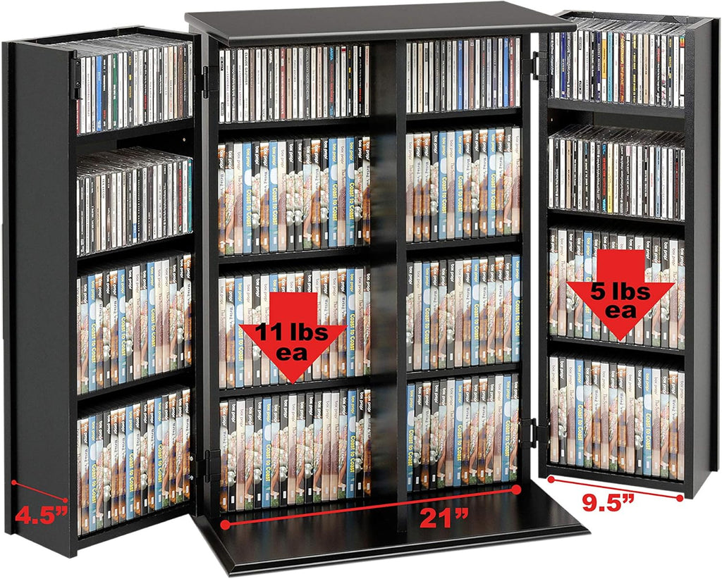 Black Locking Media Storage Cabinet T348
