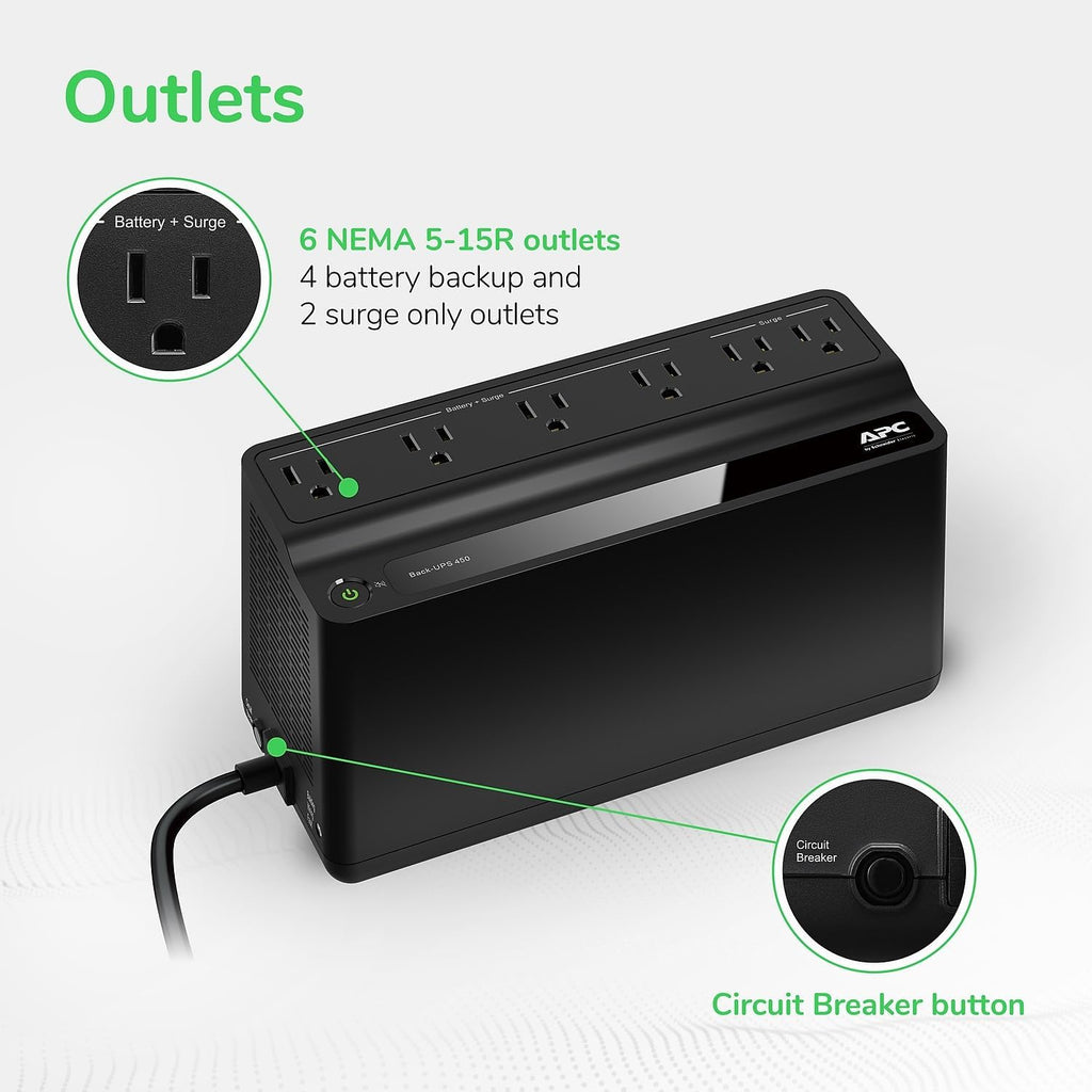 6 Outlets 450VA 120V UPS K15544