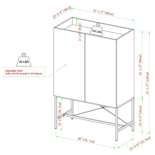 Dark Walnut 2-Door Tall Accent Cabinet Q4487