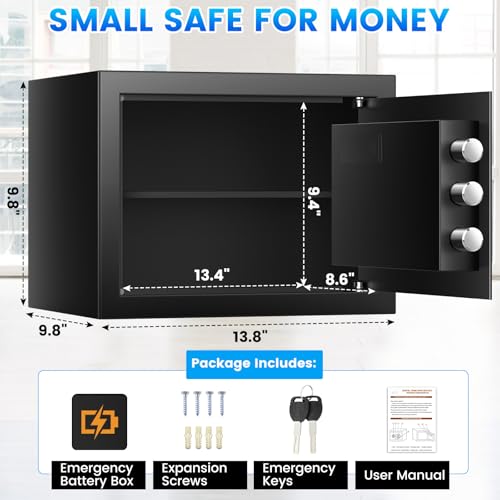 2.5 Cu ft Steel Security Safe with Programmable Keypad Lock O6050
