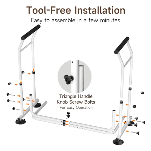 Toilet Safety Frame with Arms, Adjustable Width and Height Y851