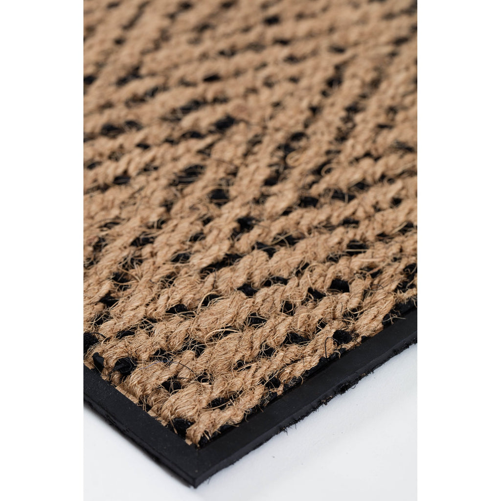 Black Metal Boot Tray with Coir Insert M455
