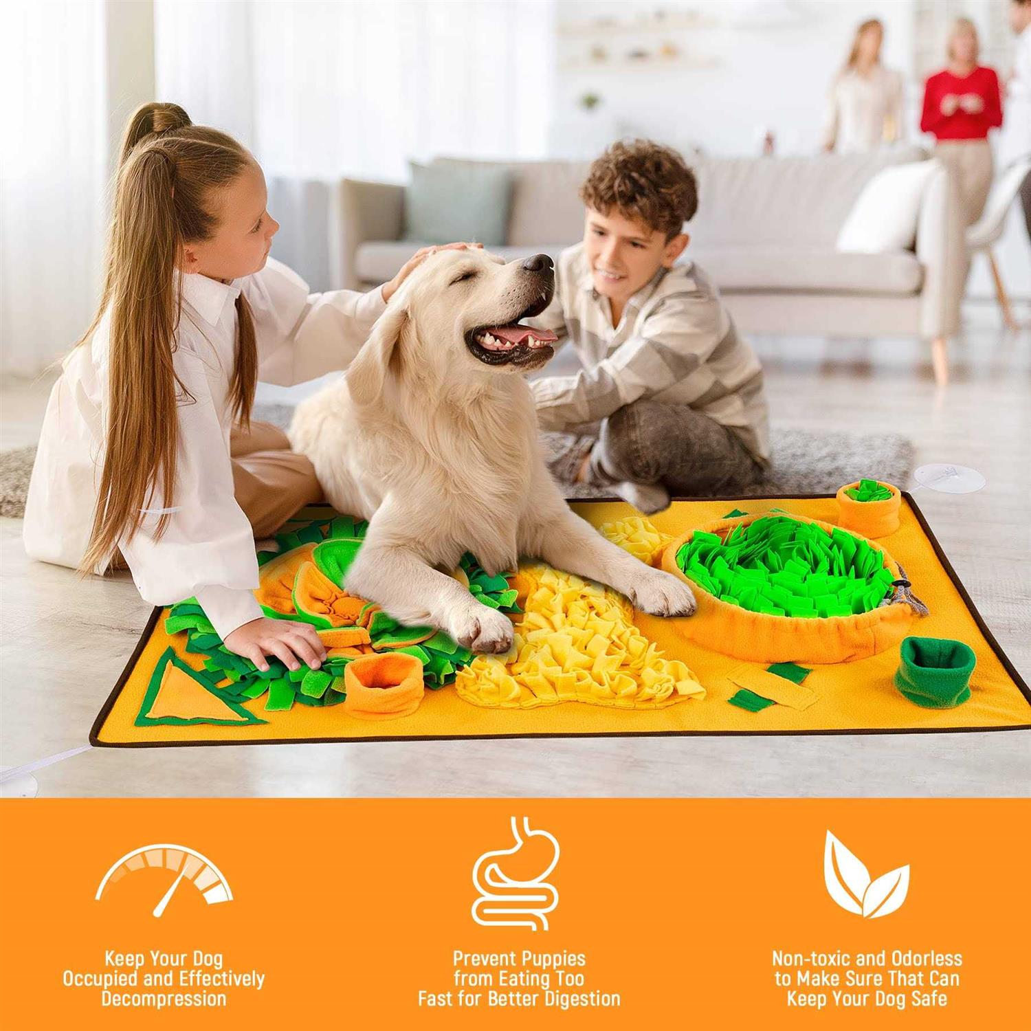 Non-slip Carrot Snuffle Mat for Dog Enrichment D77823