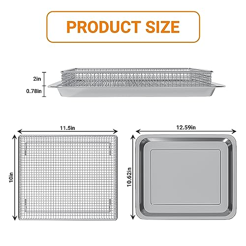 Stainless Steel Baking Tray Pan and Air Fryer Basket W334