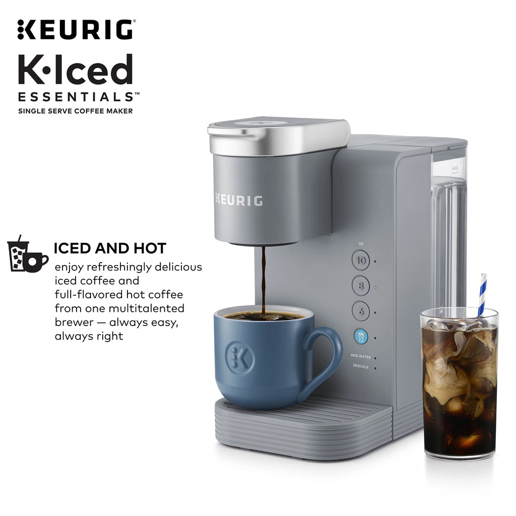 Gray Iced and Hot Single-Serve K-Cup Pod Coffee Maker H131