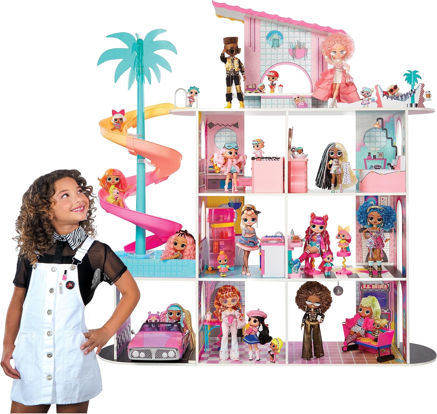 OMG Fashion House Playset with 85+ Surprises and Real Wood T214