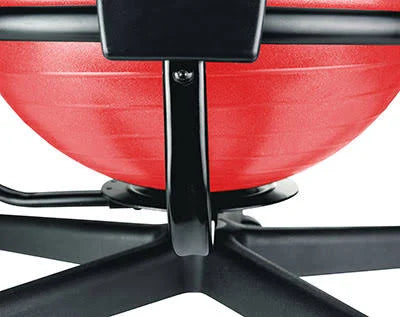 Red Metal Ball Chair with Arms F697