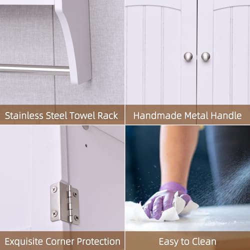 Bathroom Wall Cabinet with Towel Bar Storage Cabinet U859