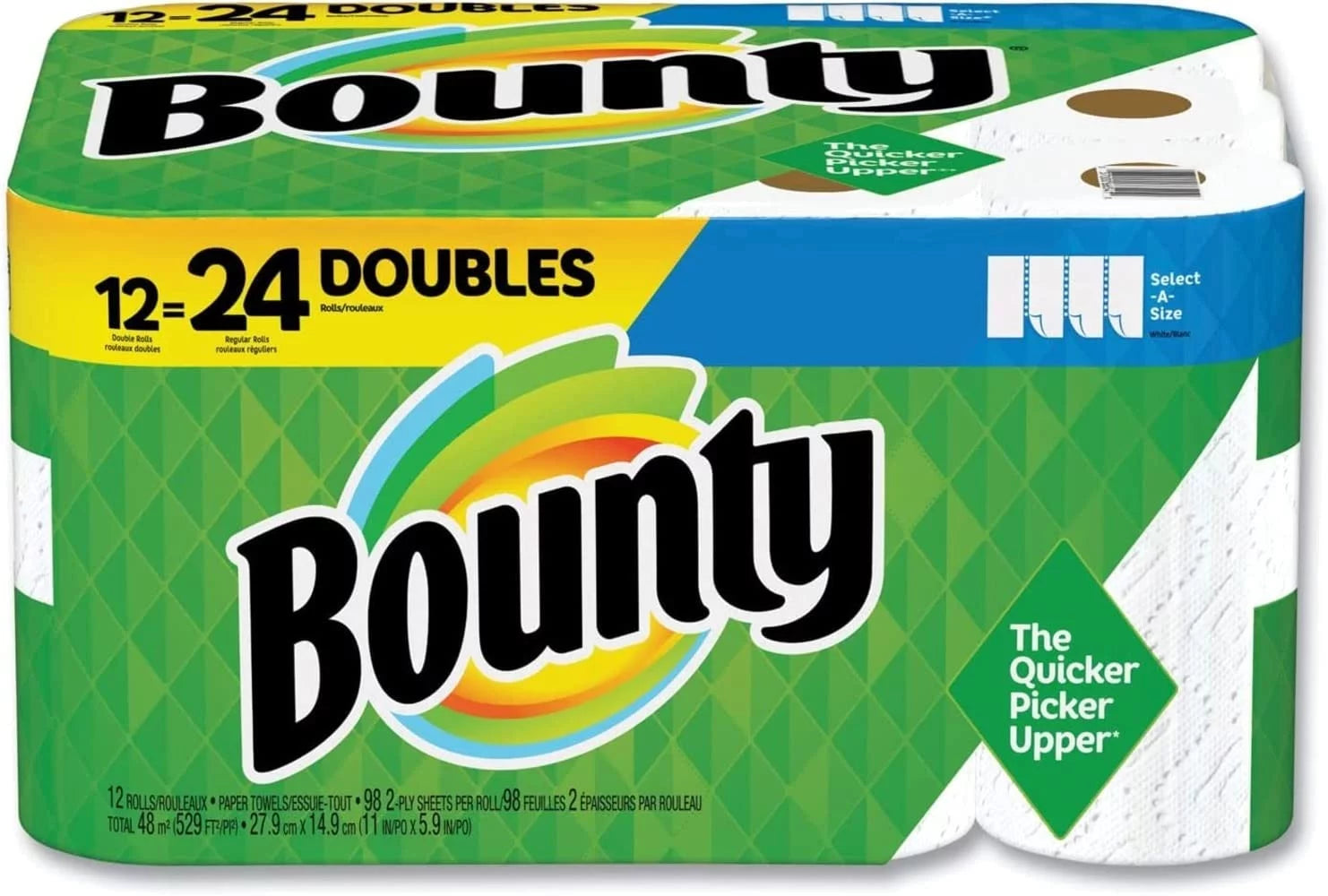 White 12 Double Rolls Paper Towels E709370