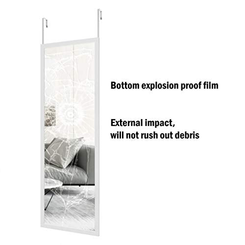 48" x 16" Full Length Metal Frame Mirror, 2 Pcs Door Hanging Mirror C415