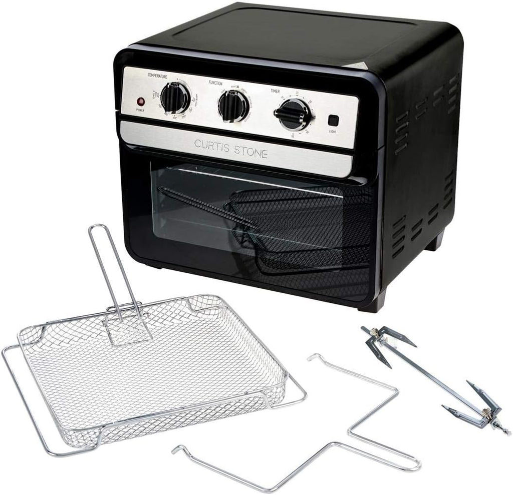 1700-Watt 22L Air Fryer Oven with Rotisserie (Black) (Renewed) T7279