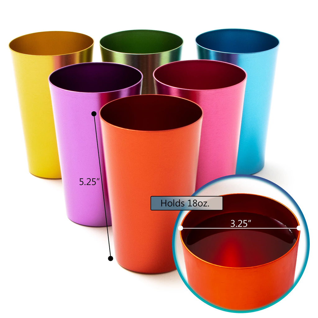 20 oz. Retro Aluminum Tumblers - 6 cups V533
