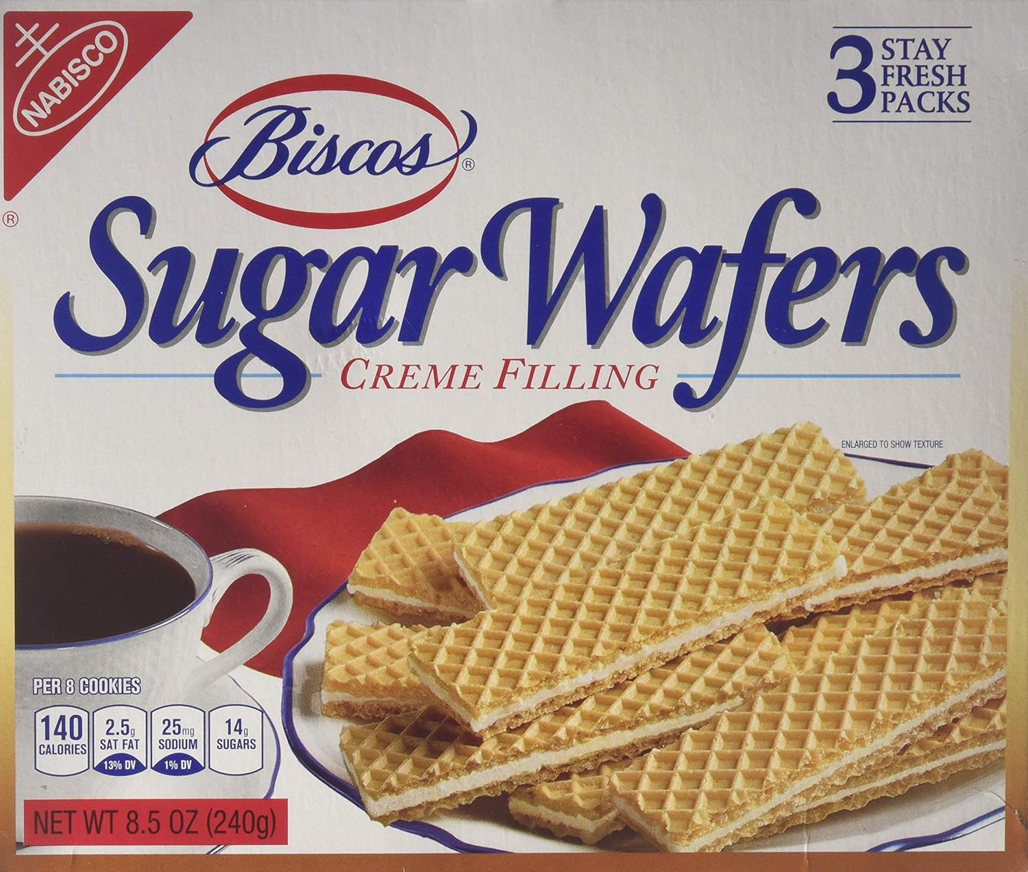 Sugar Wafers 3 Packs 8.5 Ounce Box Pack of 2 R1174