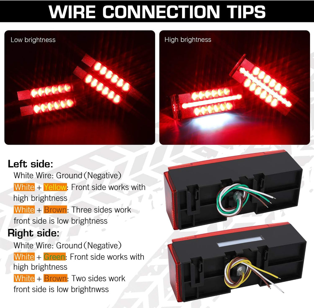 Submersible LED Trailer Light Kit, Waterproof Tail Lights H601784