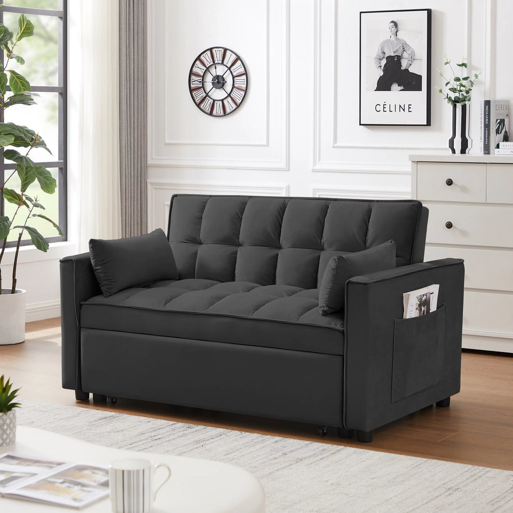Modern Velvet Convertible Sofa Bed U9019