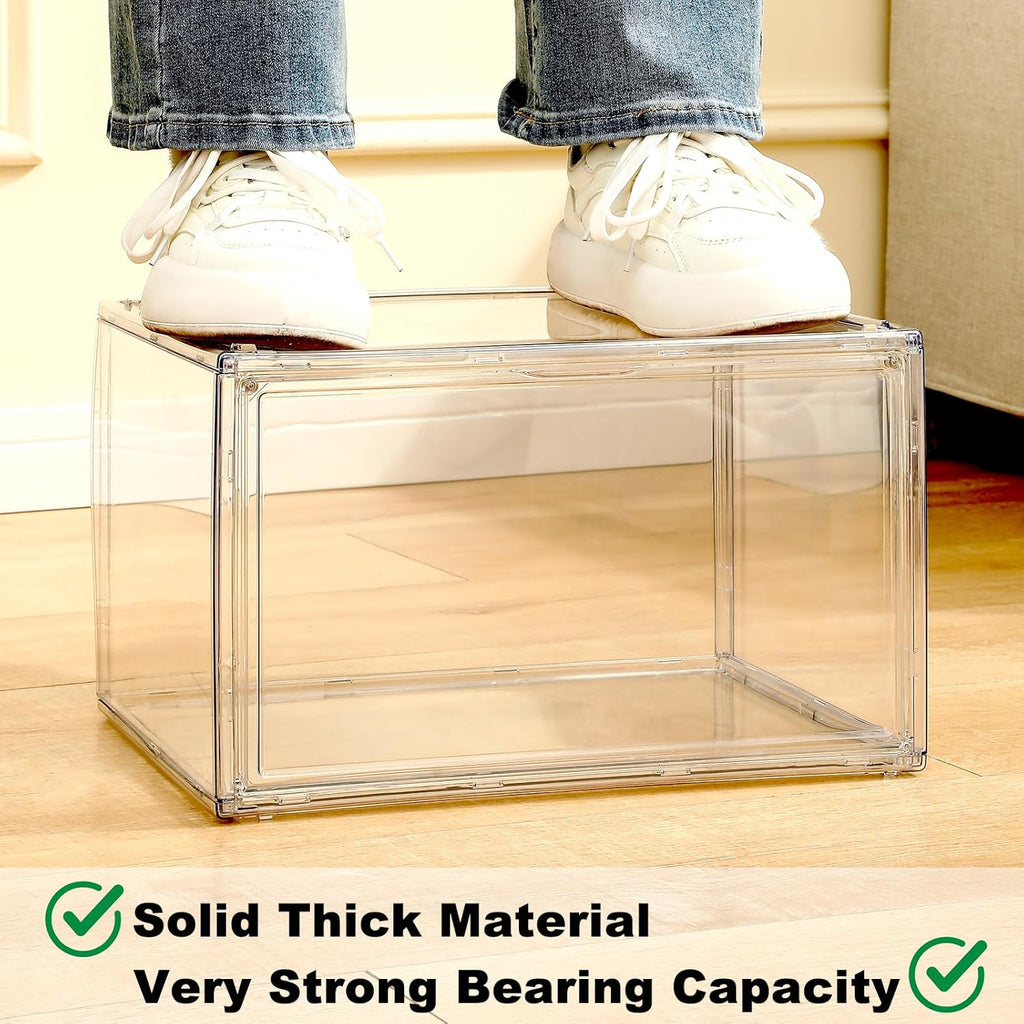 Clear Shoe Storage Box Stackable 4-Pack P34591