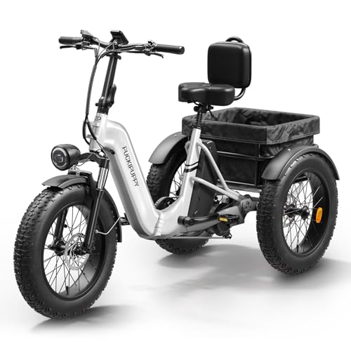 Electric Trike with 750W Motor, 48V 18AH Battery, 20" Fat Tire, Large Basket N68198