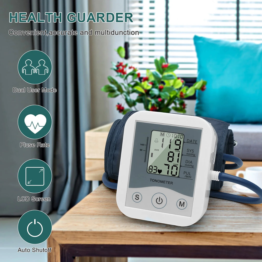Arm Sphygmomanometer LCD Digital Display Pulse Scanning Oscillometry Y242