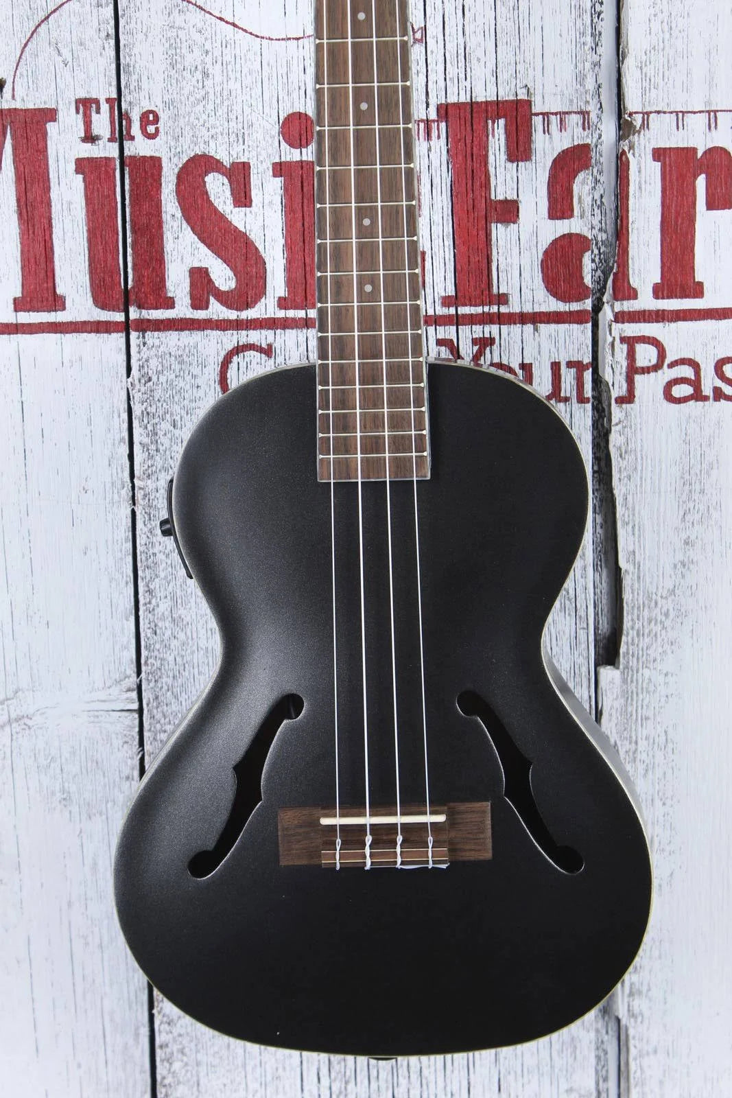 Metallic Black Archtop Tenor Ukulele H321866